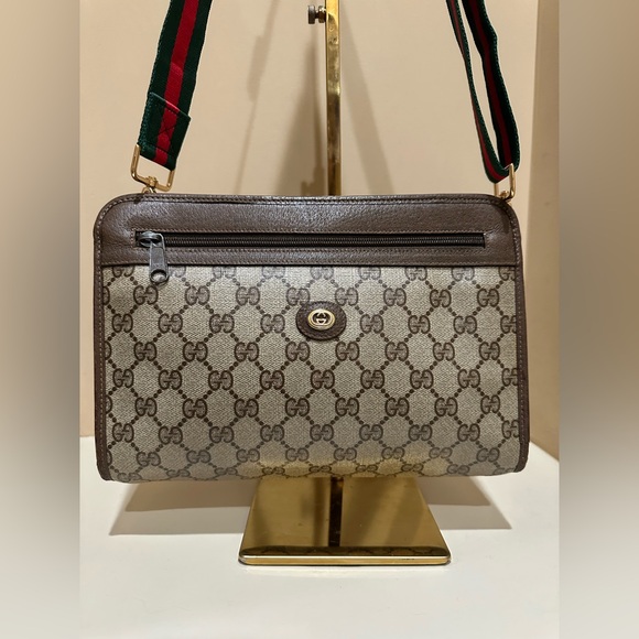 Gucci Accessories Collection Monogramam Vintage Pouch W/added Strap - Picture 3 of 14